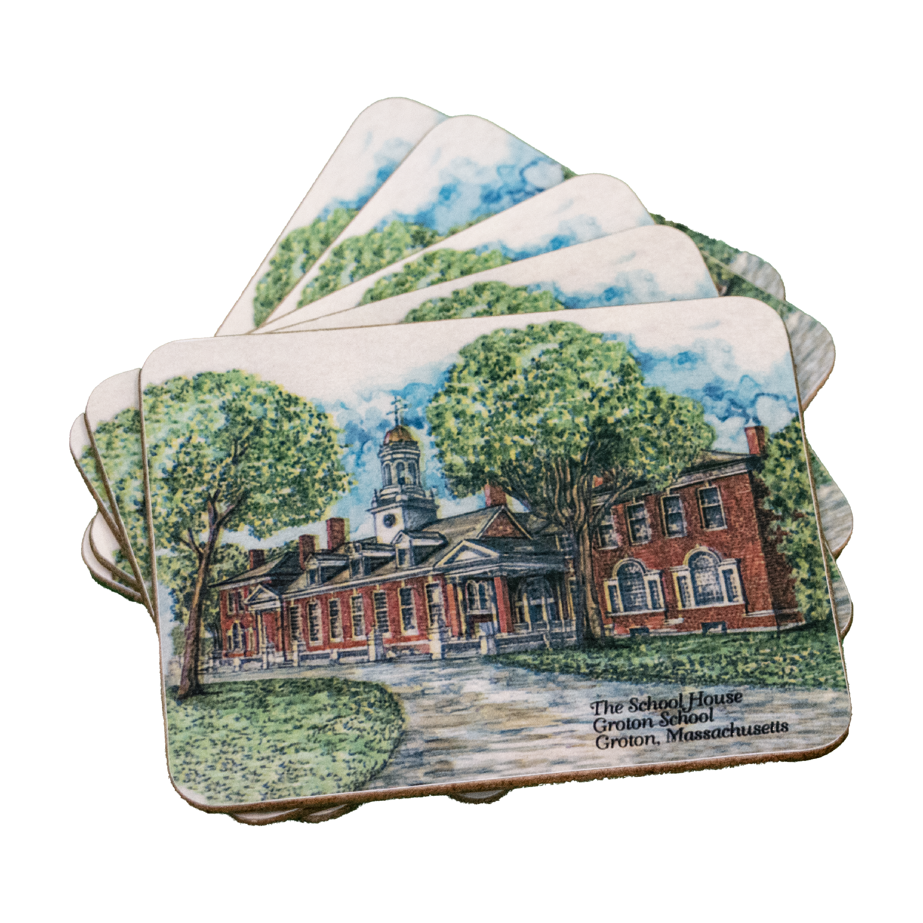 Schoolhouse Coaster Set