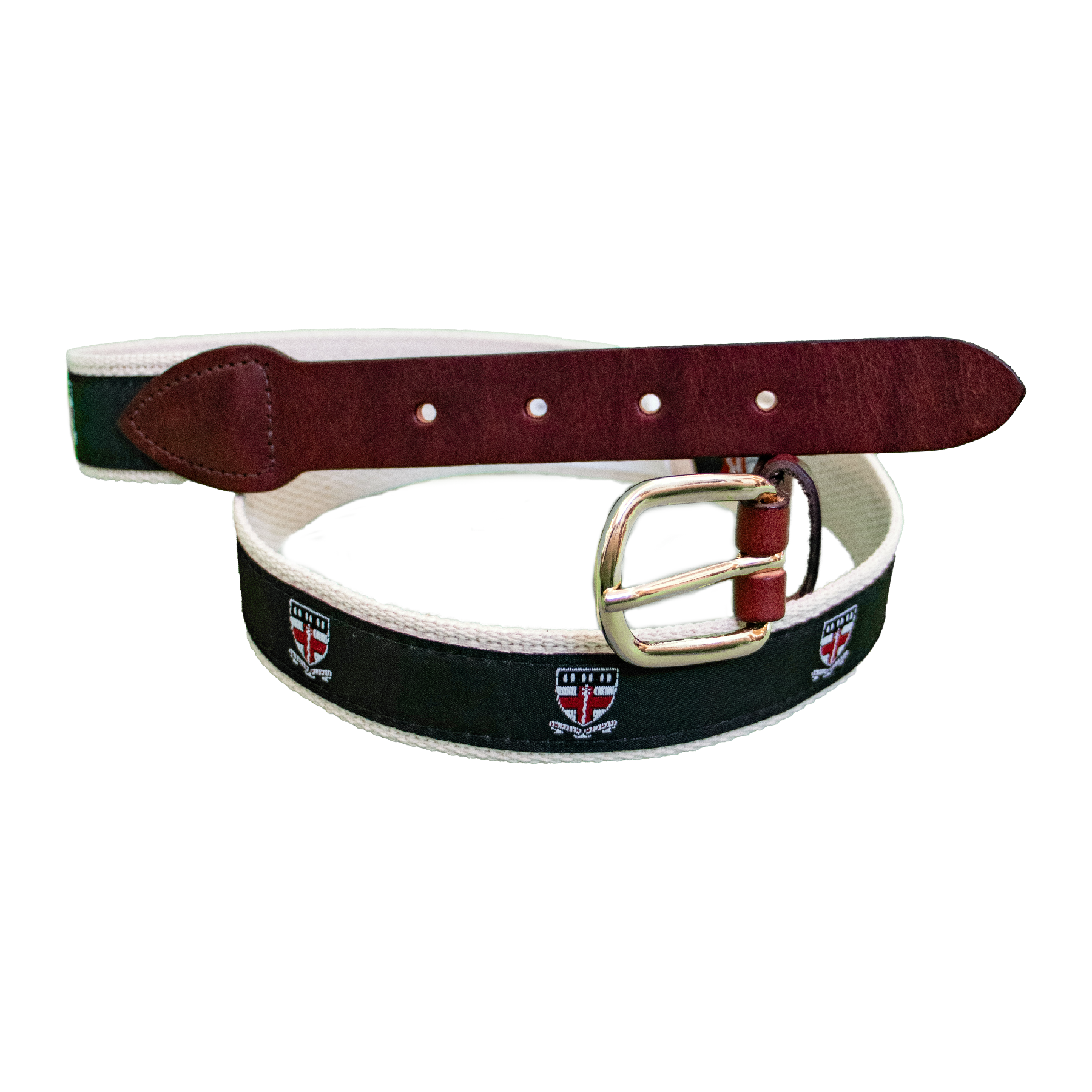 Cape Cod Company Groton School Leather Tag Belt