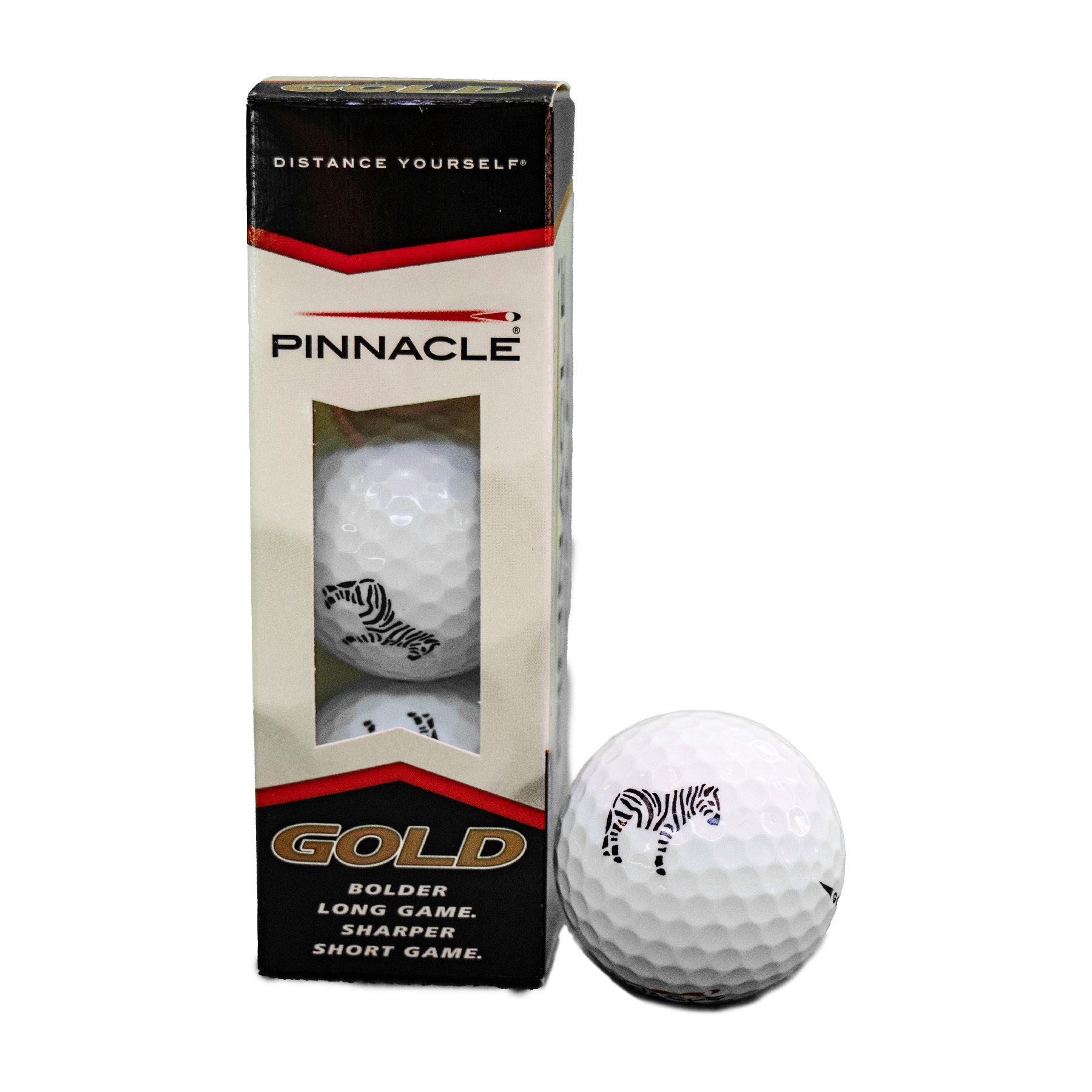 3-Pack Pinnacle Zebra Golf Balls