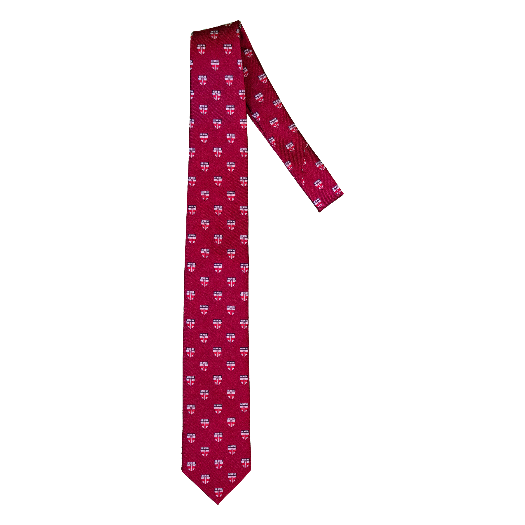 Red Silk Necktie with Groton Crests
