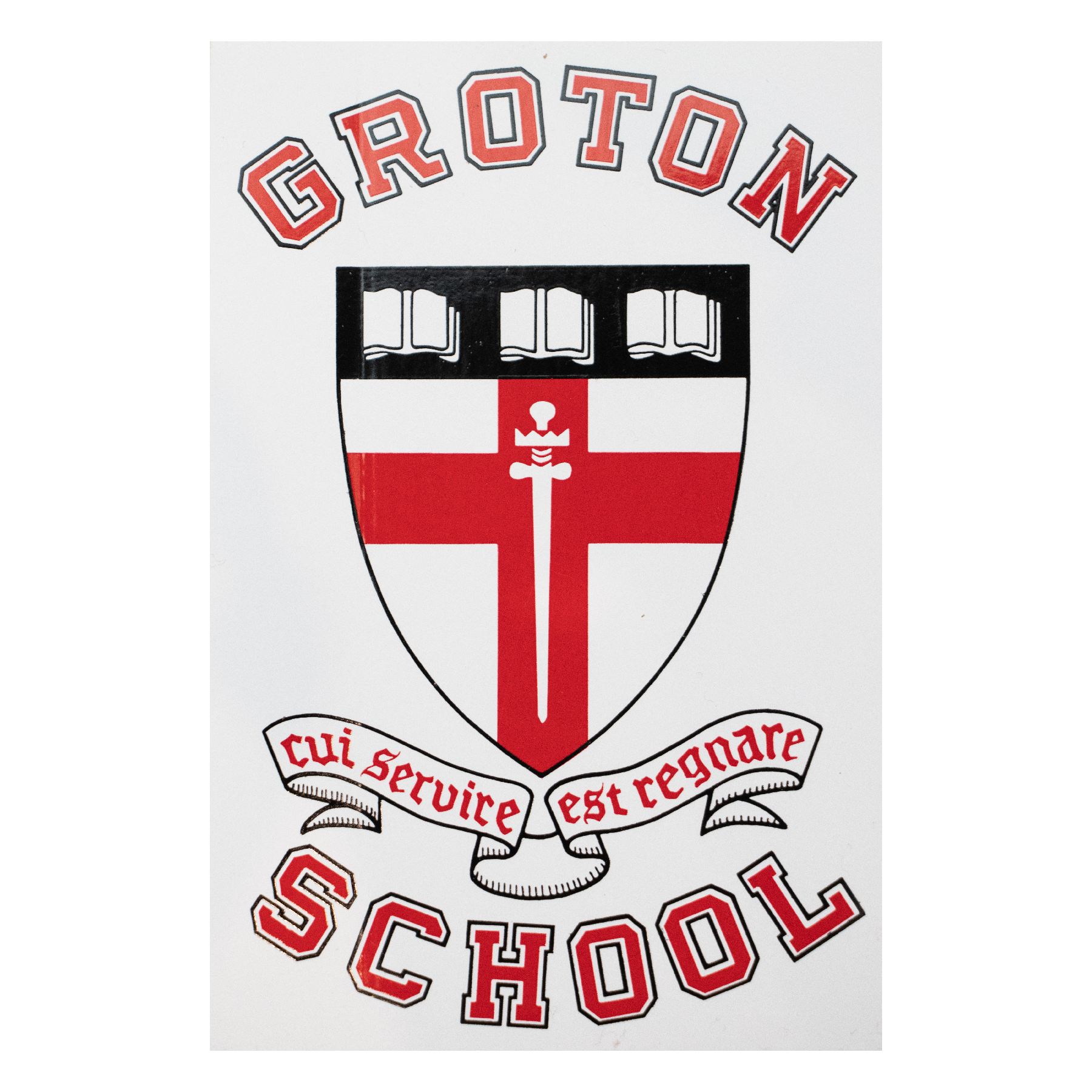 White Groton Crest Decal